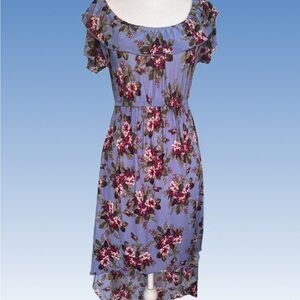 YOUNG USA Floral Ruffle Sleeve Dress size s